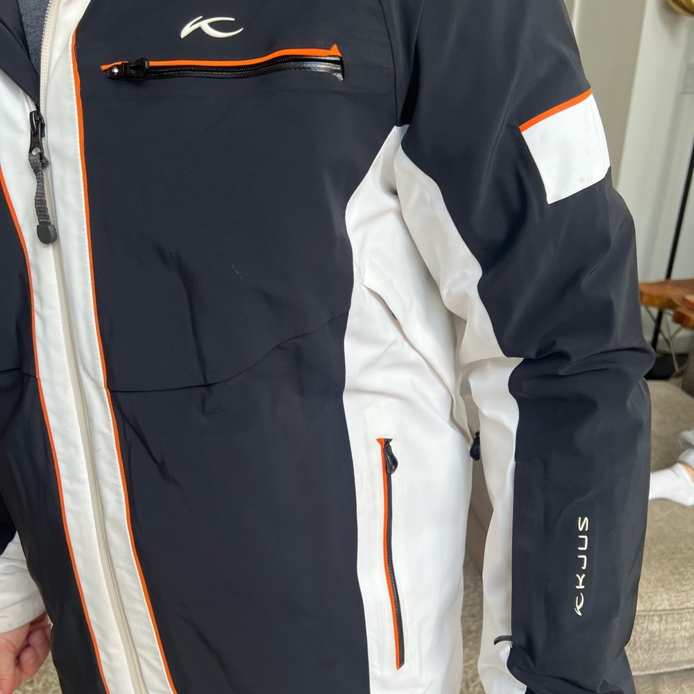 KJUS Ski jacket size 52 Black/White